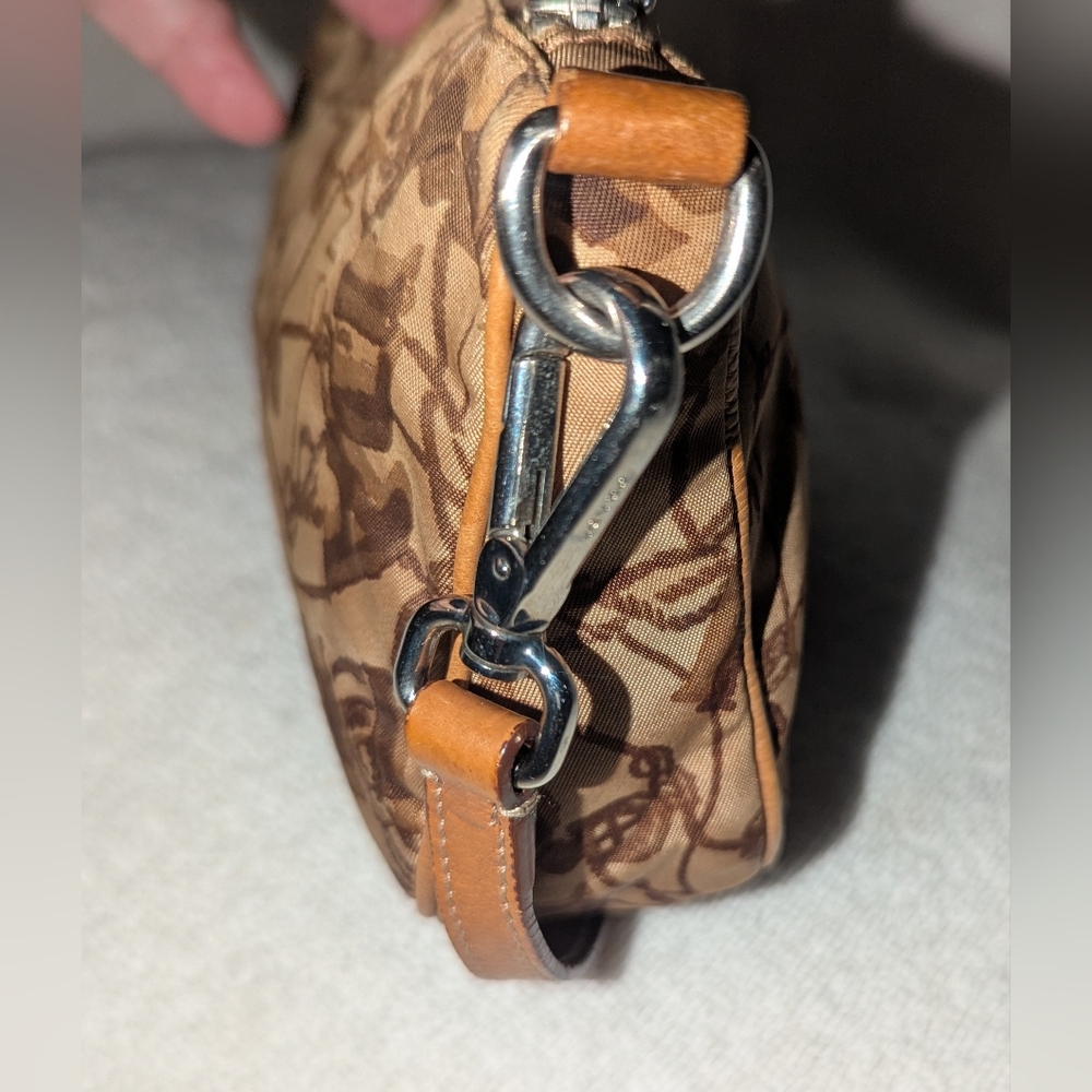 PRADA vintage rare map shoulder purse Y2K brown and tan - Picture 6 of 15